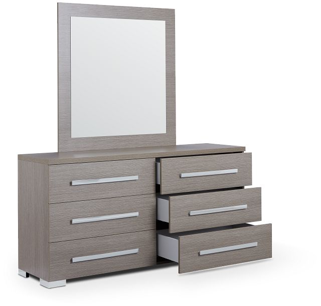 Lucca Gray Dresser & Mirror