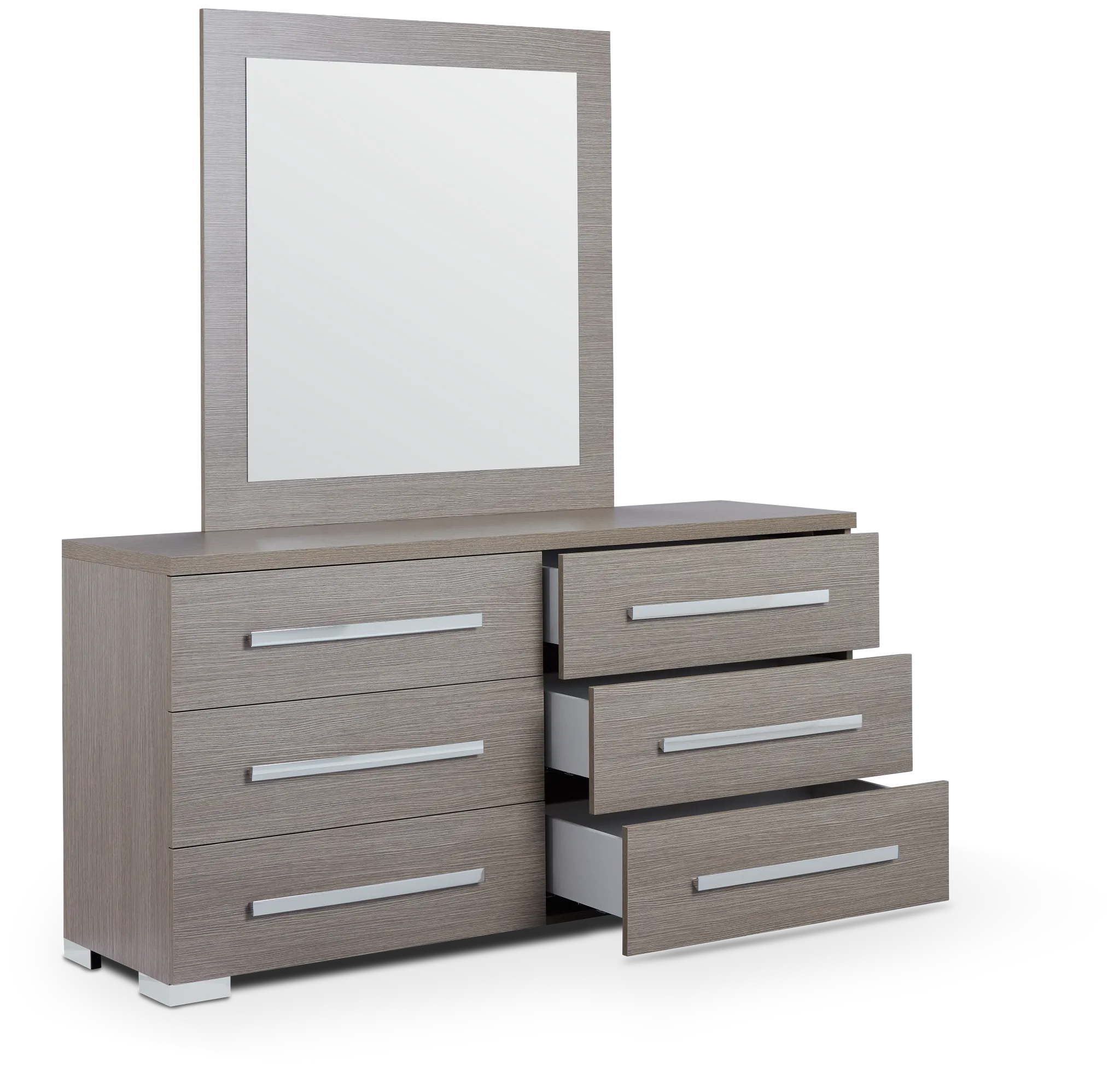 Lucca Gray Dresser & Mirror