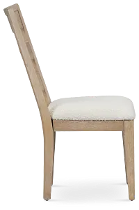 Alton Light Tone Slat Upholstered Side Chair