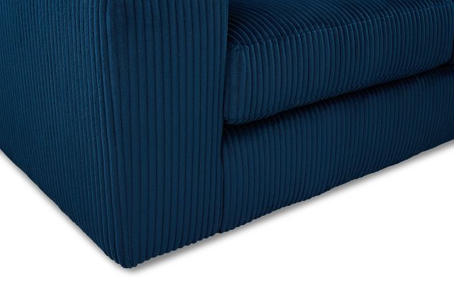 Charlie Dark Blue Fabric Large Right Chaise Sectional
