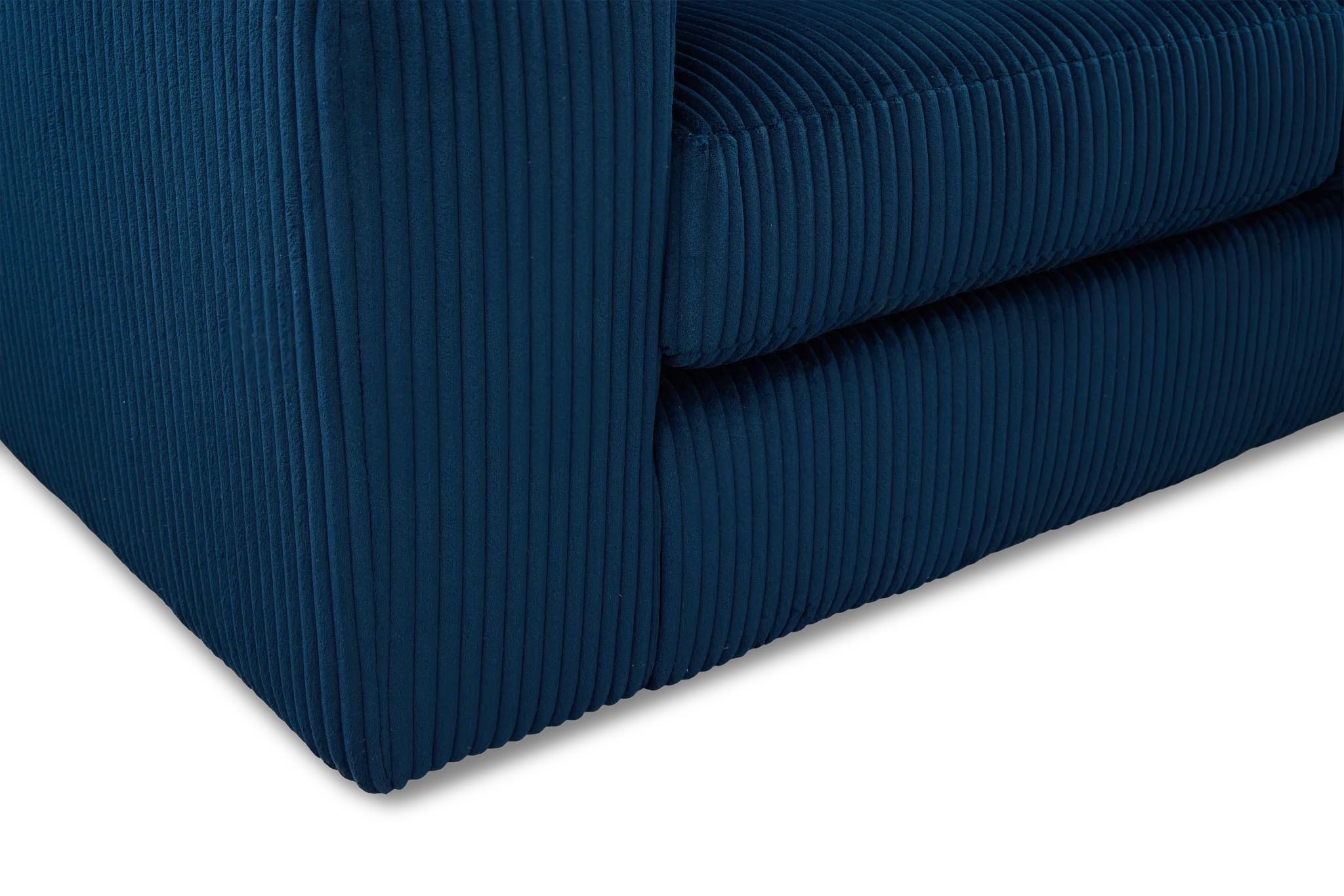 Charlie Dark Blue Fabric Large Right Chaise Sectional