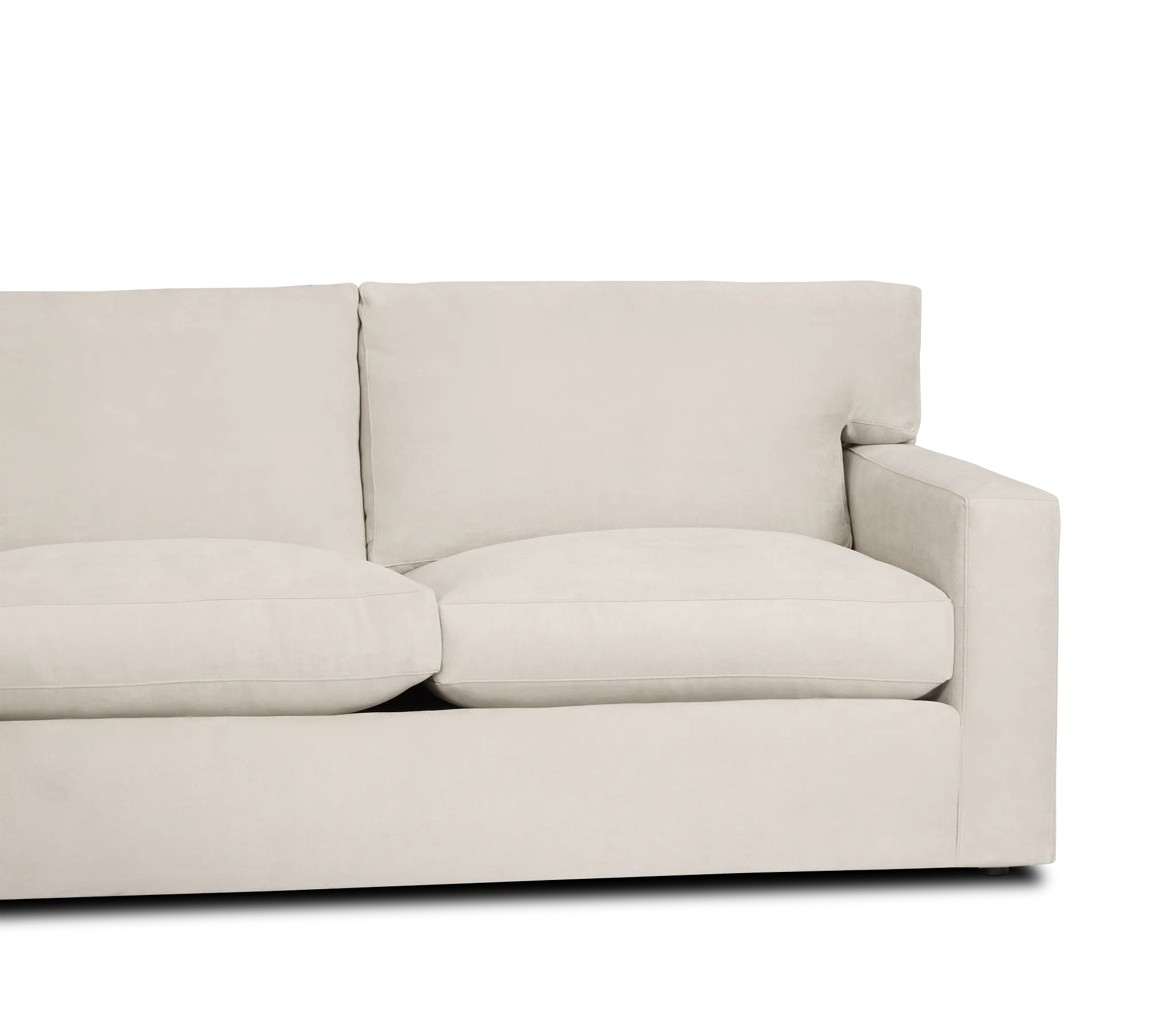 Hudson Gray Fabric Small Two-arm Sectional