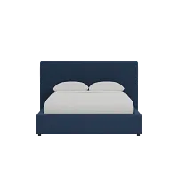 Grayton Peyton Dark Blue 44" Upholstered Platform Bed