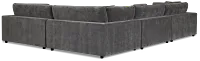 Lounge Dark Gray Fabric 2-arm Left Facing Sectional