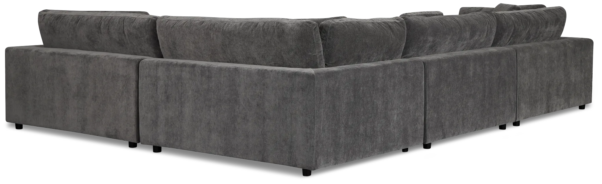Lounge Dark Gray Fabric 2-arm Left Facing Sectional