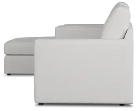 Citymod White Fabric Small Left Chaise Sectional With Storage Console