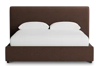 Grayton Elite Dark Brown 44" Upholstered Platform Bed