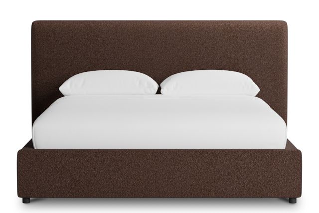 Grayton Elite Dark Brown 44" Upholstered Platform Bed