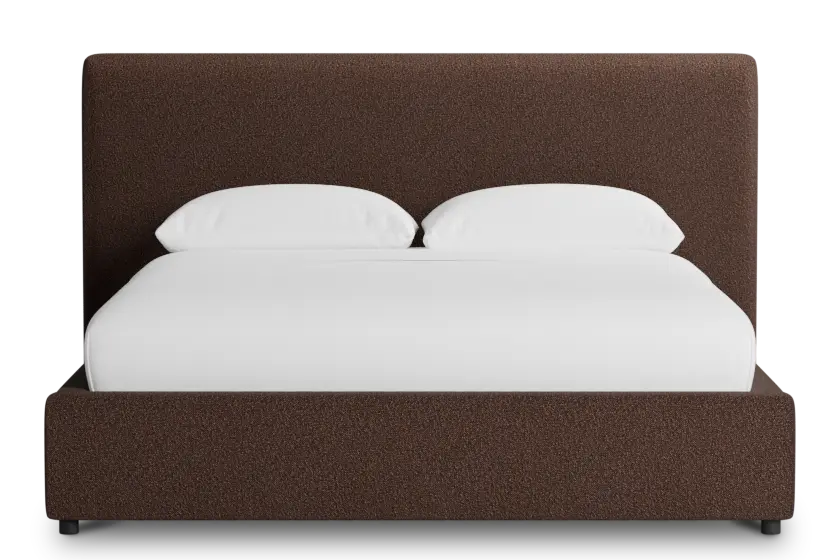 Grayton Elite Dark Brown 44" Upholstered Platform Bed Grayton Elite Dark Brown 44" Upholstered Platform Bed