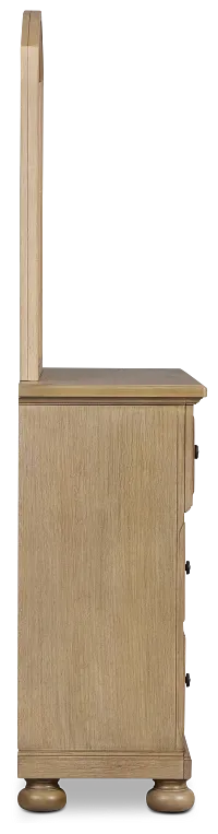 Galveston Light Tone Dresser & Mirror