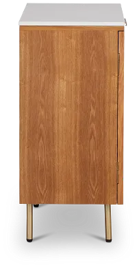 Tanner Light Tone Marble Two-door Cabinet