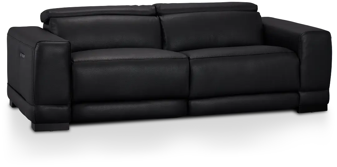 Lombardy Black Micro Power Reclining Sofa Lombardy Black Micro Power Reclining Sofa