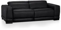 Lombardy Black Micro Power Reclining Sofa