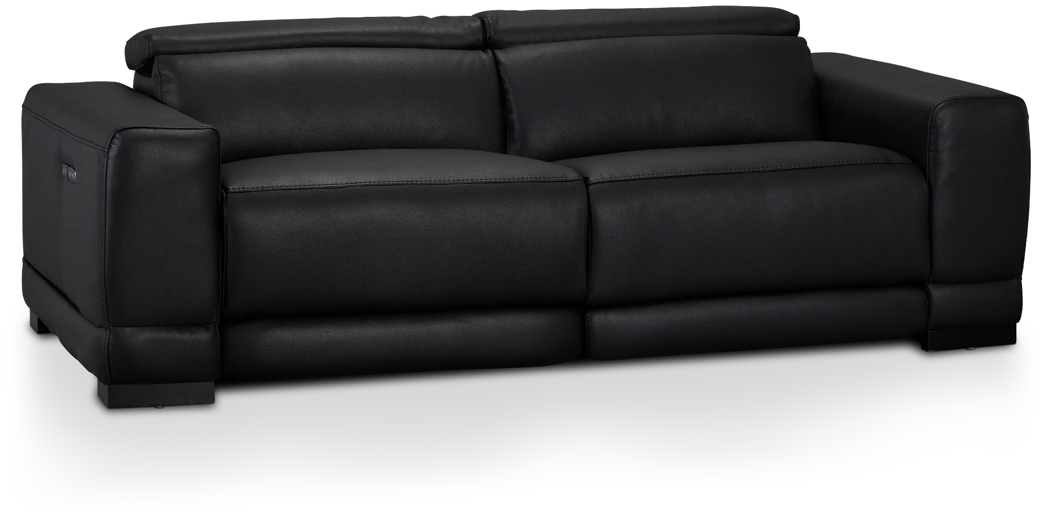 Lombardy Black Micro Power Reclining Sofa