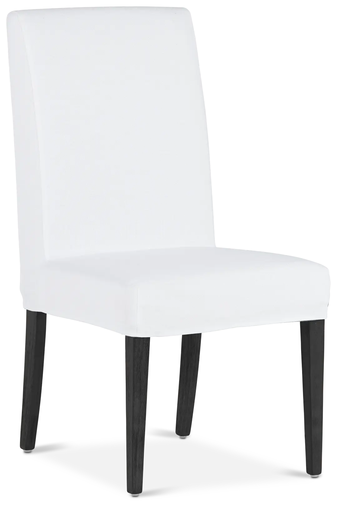 Harbor White Short Slipcover Chair With Dark-tone Leg Harbor White Short Slipcover Chair With Dark-tone Leg