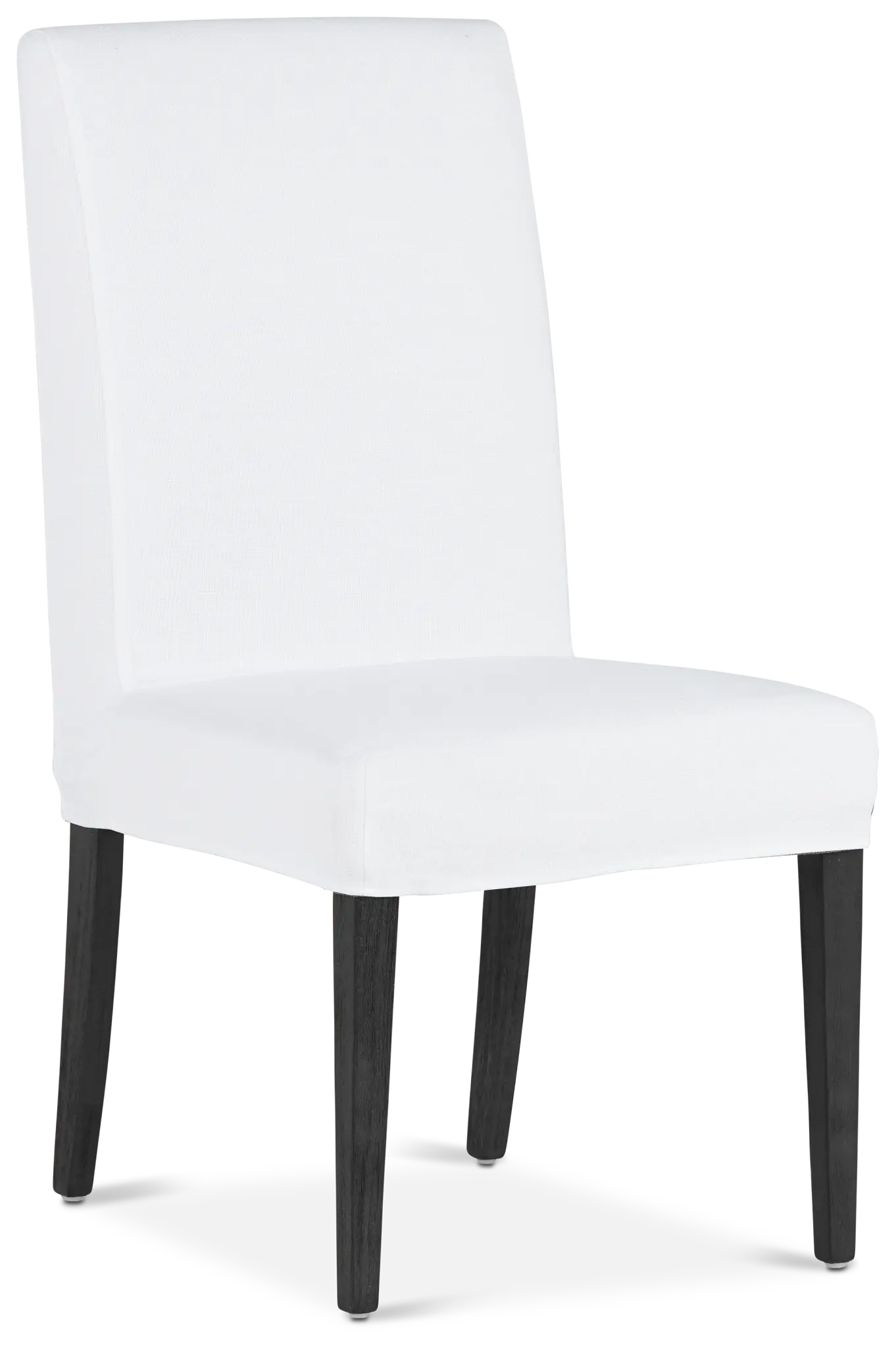 Harbor White Short Slipcover Chair With Dark-tone Leg Harbor White Short Slipcover Chair With Dark-tone Leg