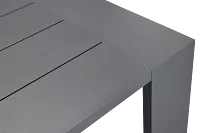 Linear Dark Gray White 87" Aluminum Table & 4 Cushioned Side Chairs