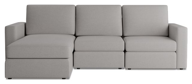 Citymod Light Gray Fabric Small Left Chaise Sectional