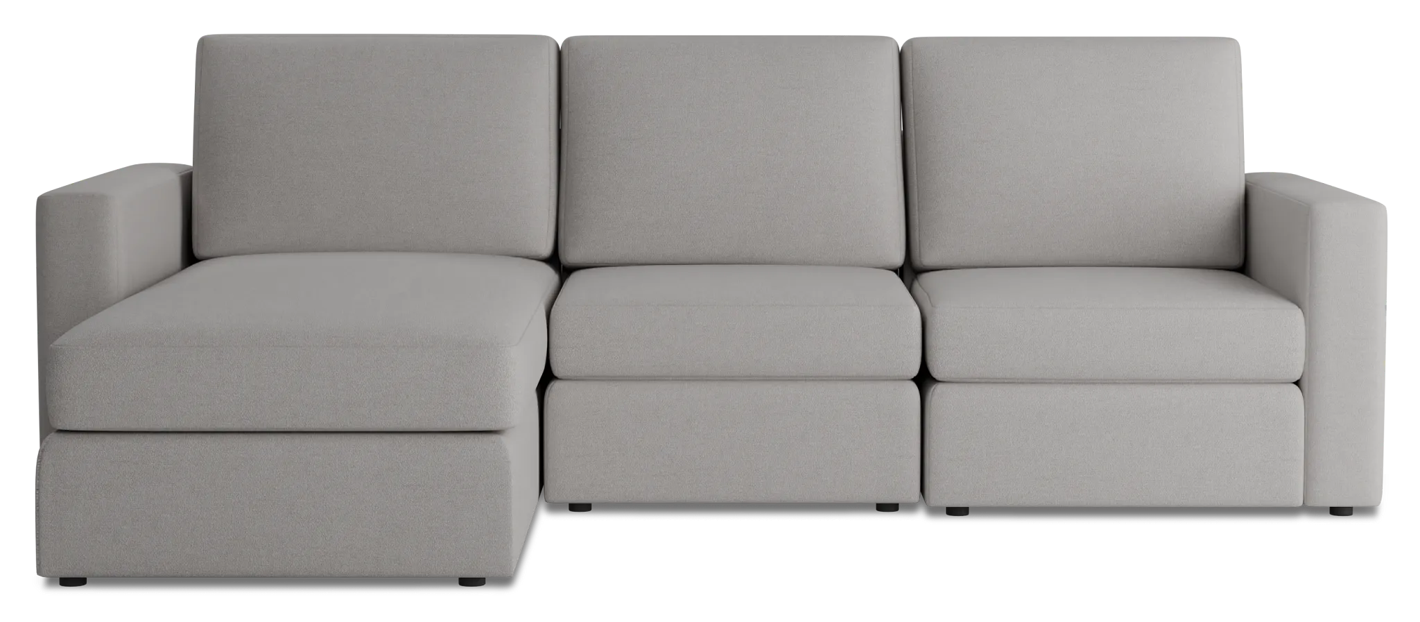 Citymod Light Gray Fabric Small Left Chaise Sectional