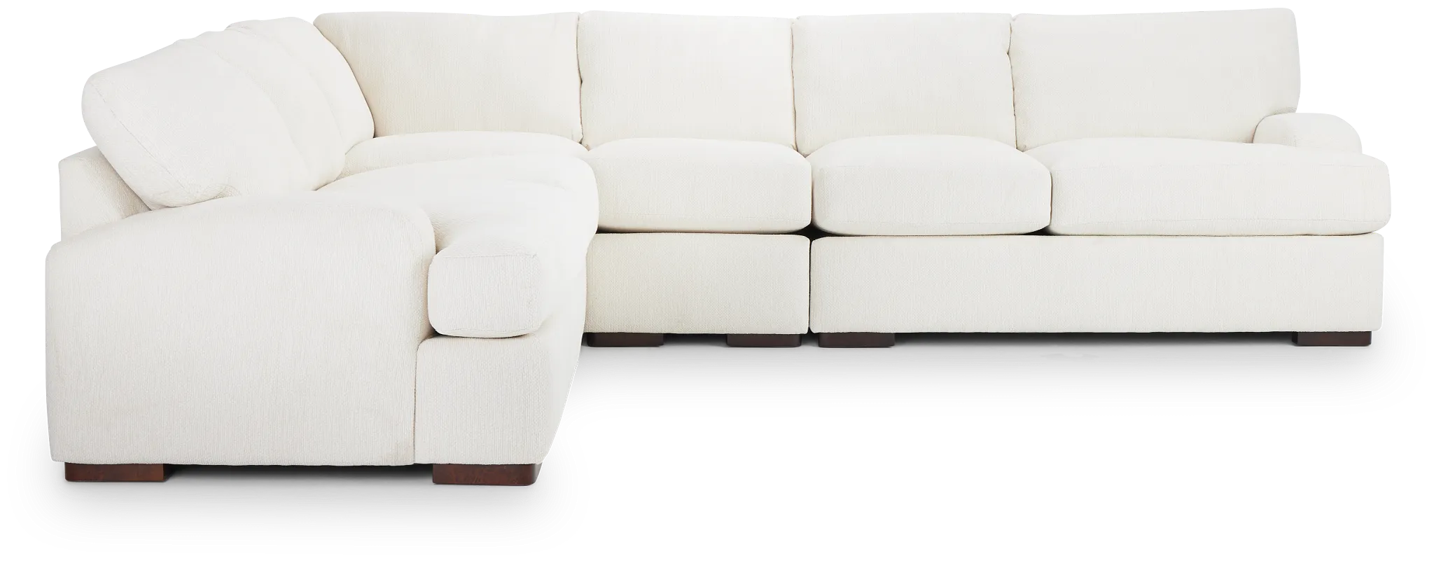 Alpha White Fabric Medium Two-arm Sectional