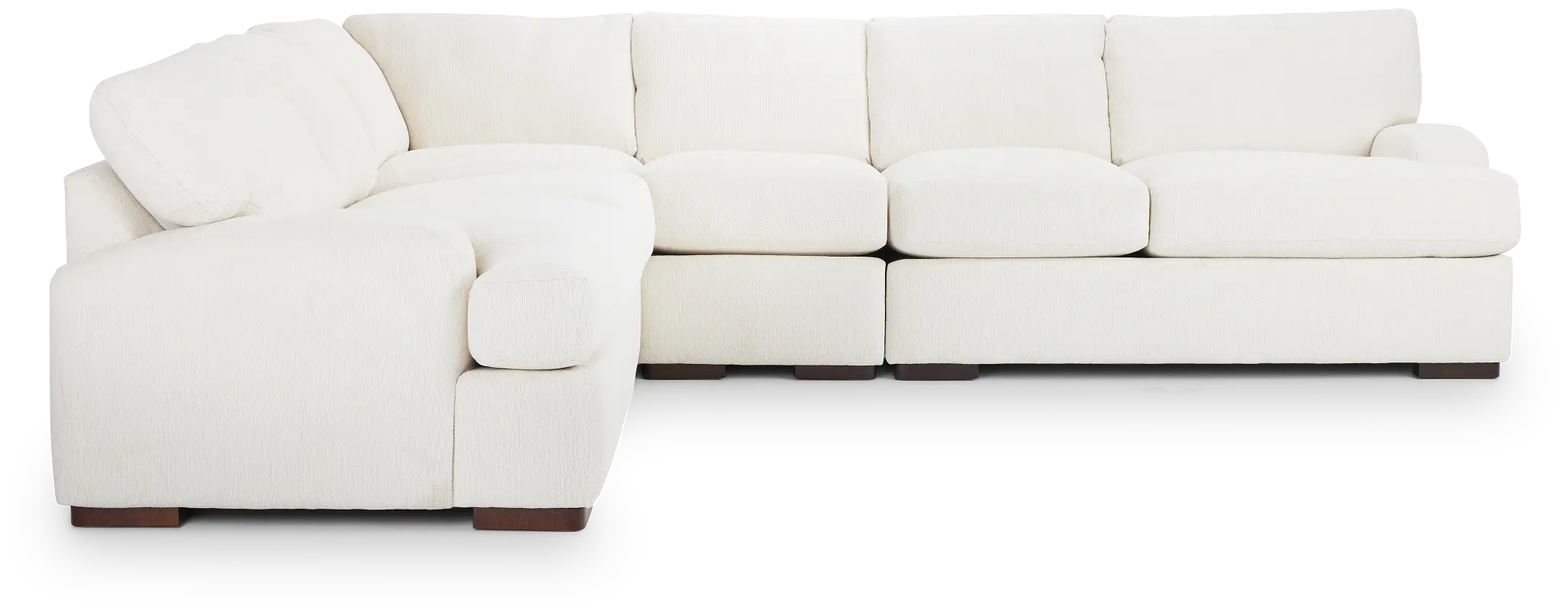 Alpha White Fabric Medium Two-arm Sectional Alpha White Fabric Medium Two-arm Sectional