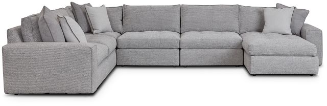 Nest Gray Fabric Medium Right Chaise Sectional