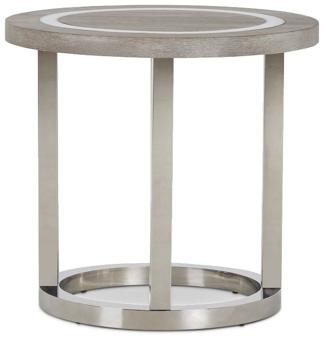 Berlin Light Tone Wood Round End Table (1)