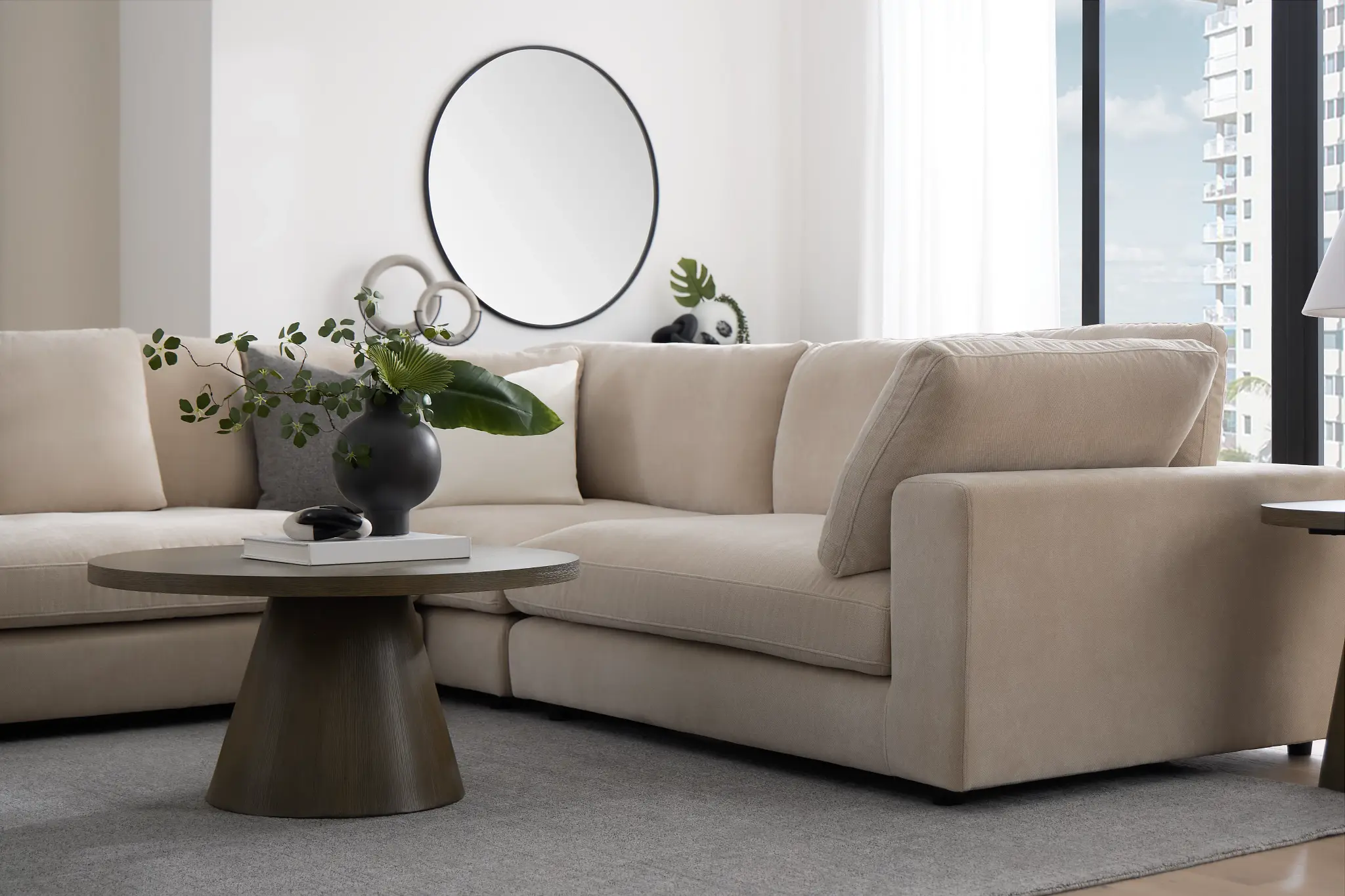 Lounge Light Beige Small Chaise Sectional Lounge Light Beige Small Chaise Sectional