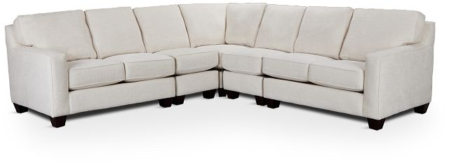 Andie White Fabric Large Two-arm Sectional (1)