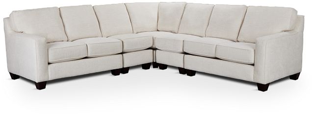 Andie White Fabric Large Two-arm Sectional