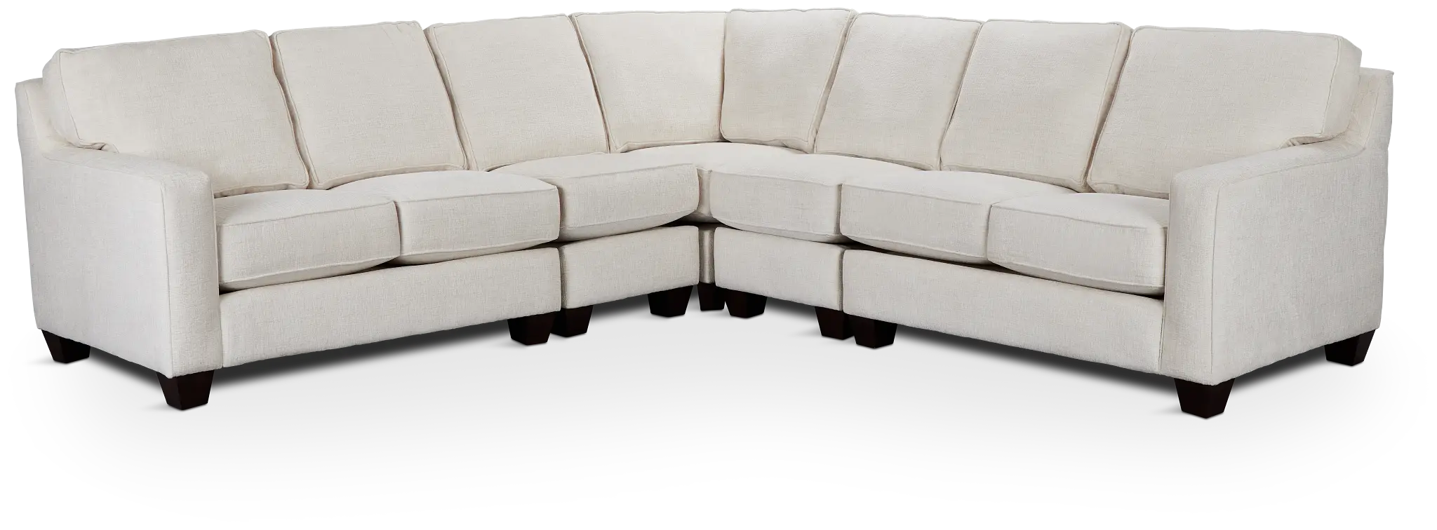 Andie White Fabric Large Two-arm Sectional Andie White Fabric Large Two-arm Sectional