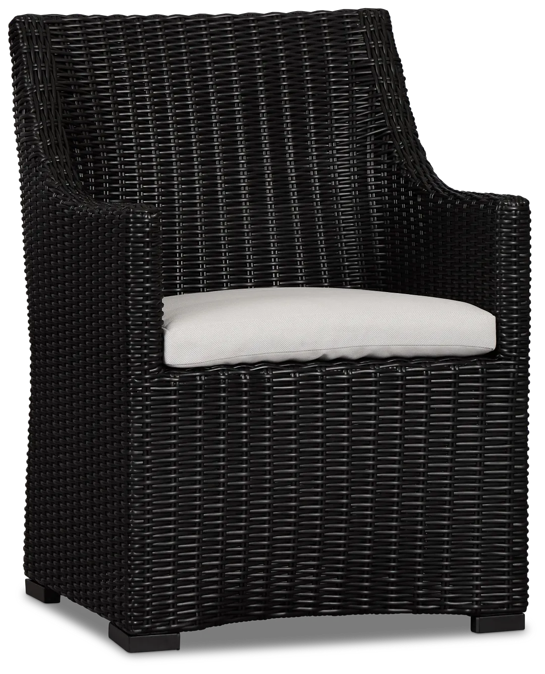 Montecito Black Cushioned Arm Chair