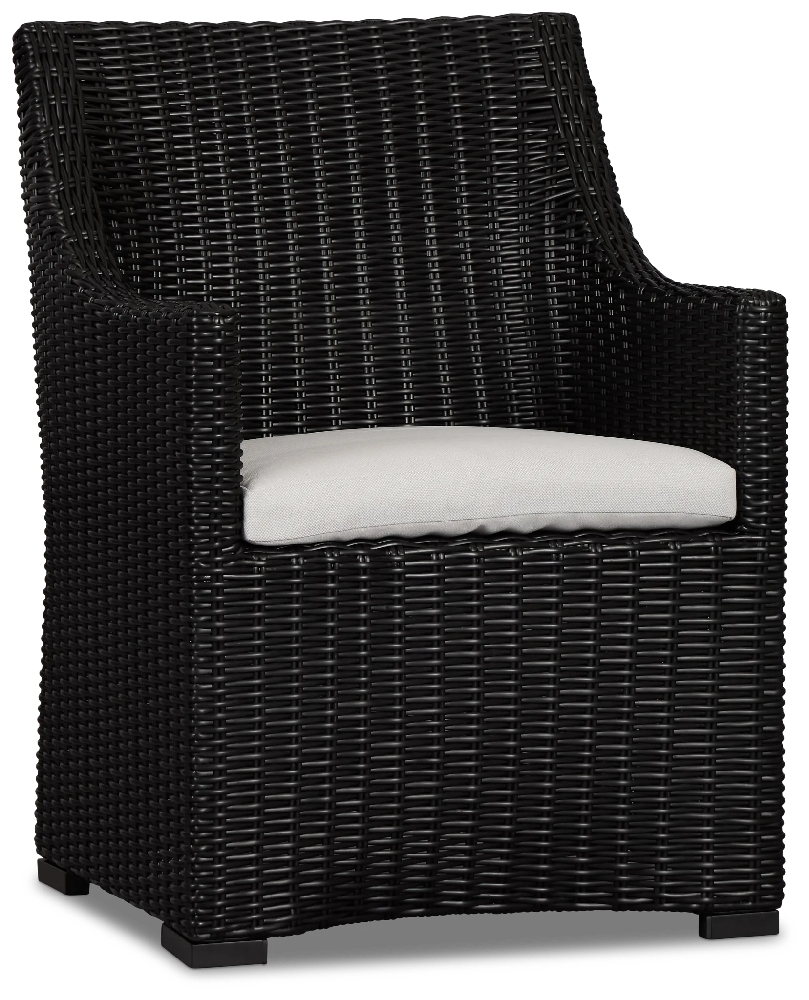 Montecito Black Cushioned Arm Chair