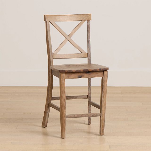 Woodstock Light Tone 24" Wood Barstool