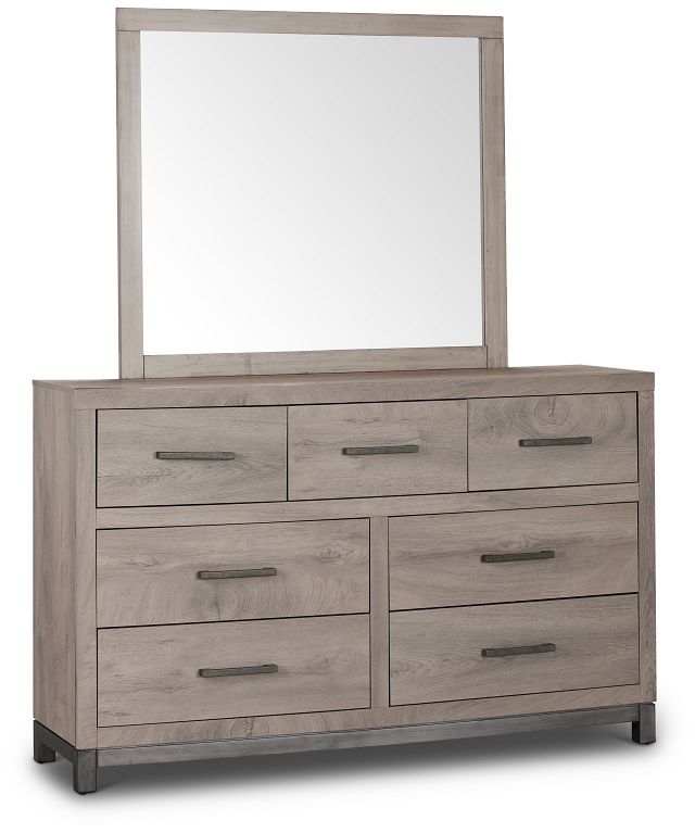 Evanston Gray Dresser & Mirror