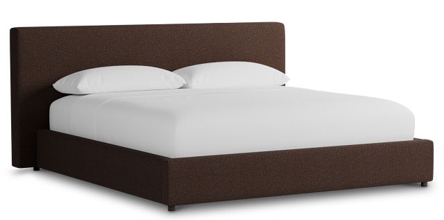 Grayton Elite Dark Brown 44" Upholstered Platform Bed