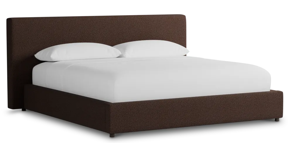 Grayton Elite Dark Brown 44" Upholstered Platform Bed