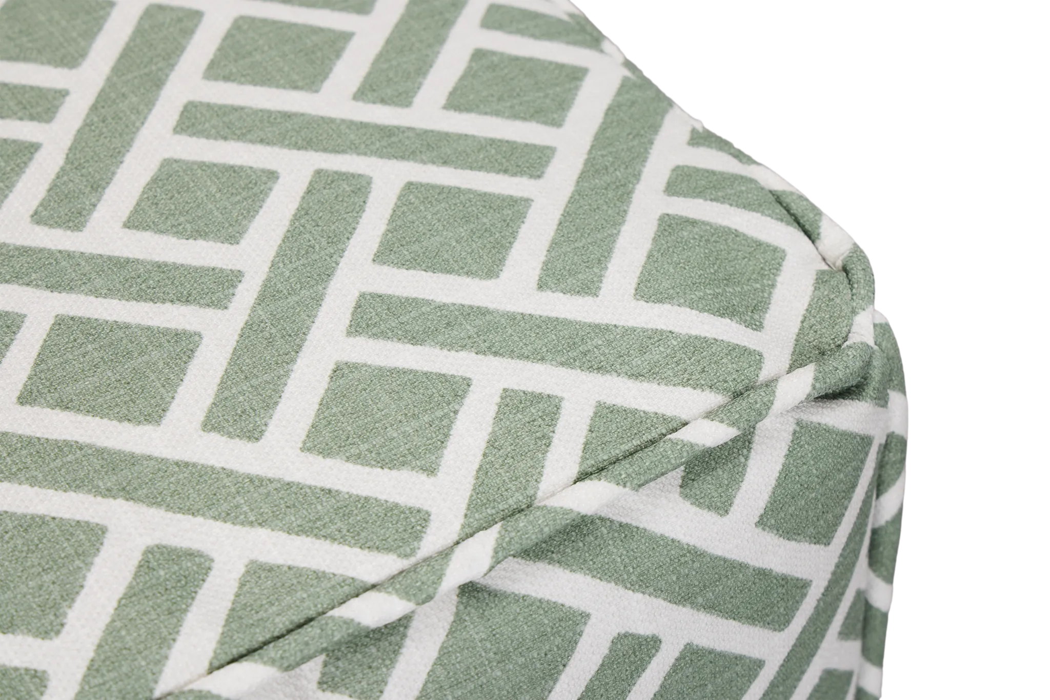 Eastwood Green Fabric Accent Pouf