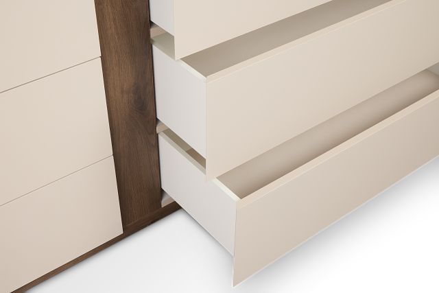 Brasilia Light Beige Dresser & Mirror