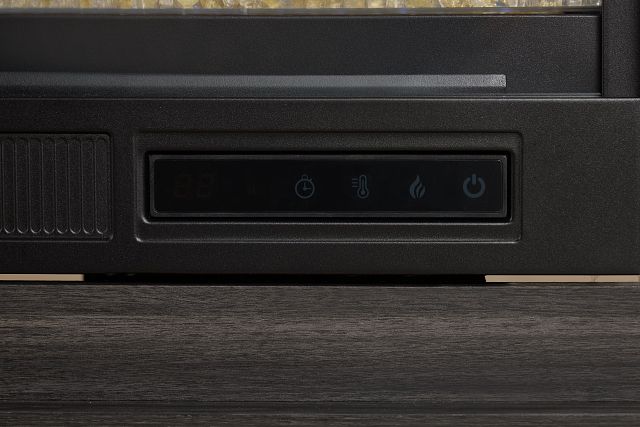 Roswell Dark Tone 65" Tv Stand With Fireplace Insert