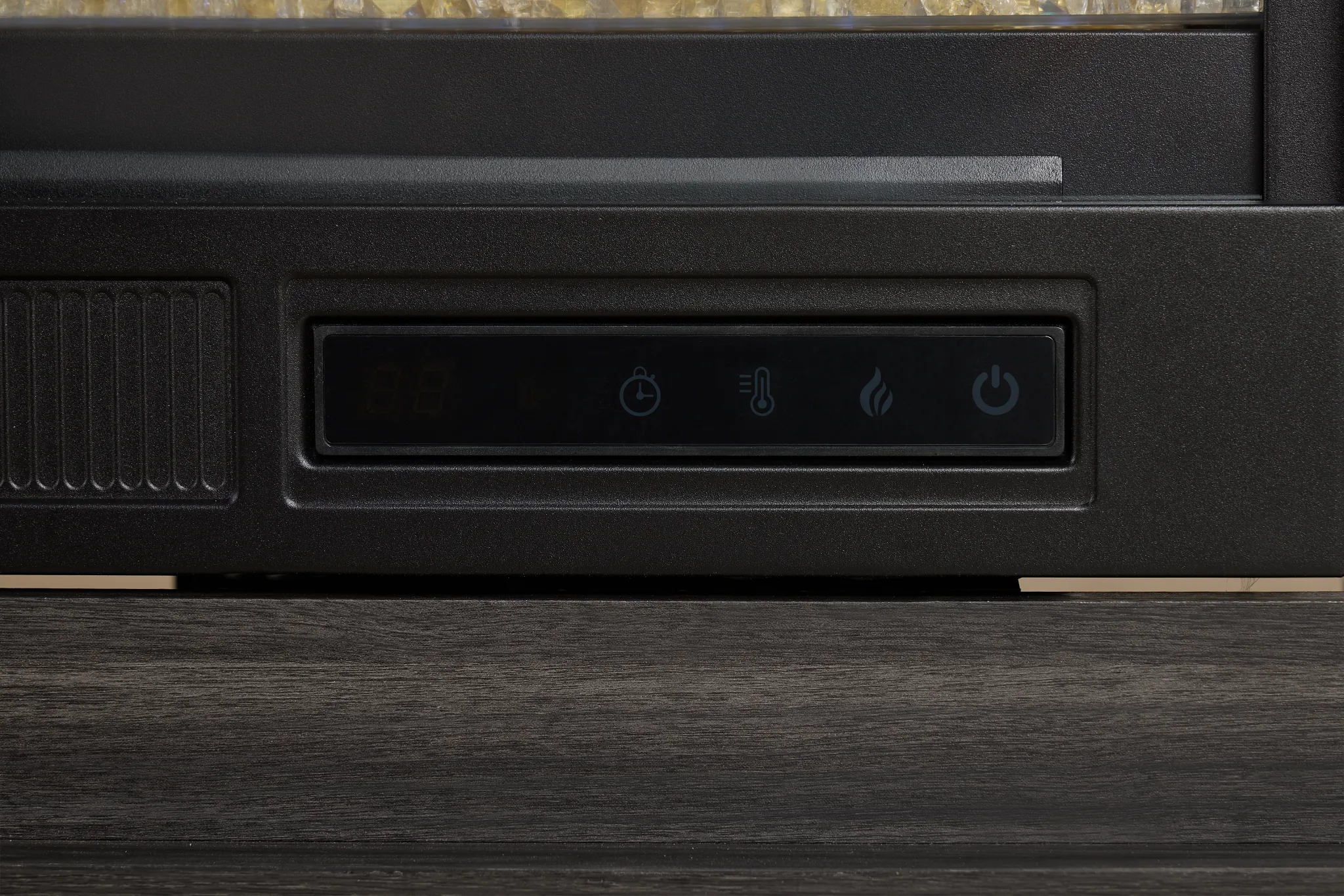 Roswell Dark Tone 65" Tv Stand With Fireplace Insert