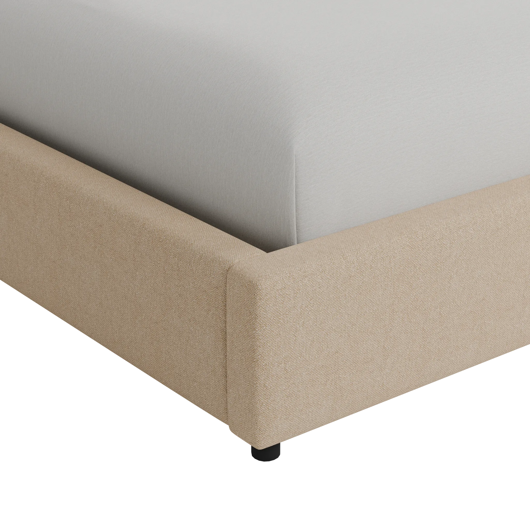 Captiva Elite Light Taupe 48" Upholstered Shelter Bed