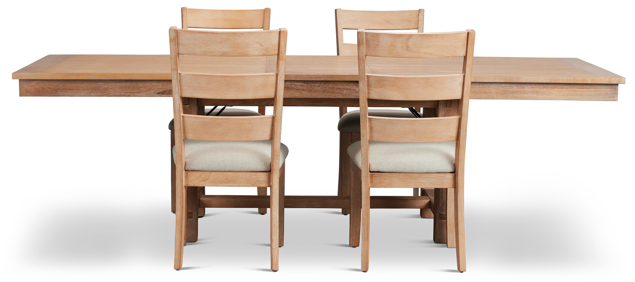 Park City Light Tone Rectangular Table & 4 Wood Chairs