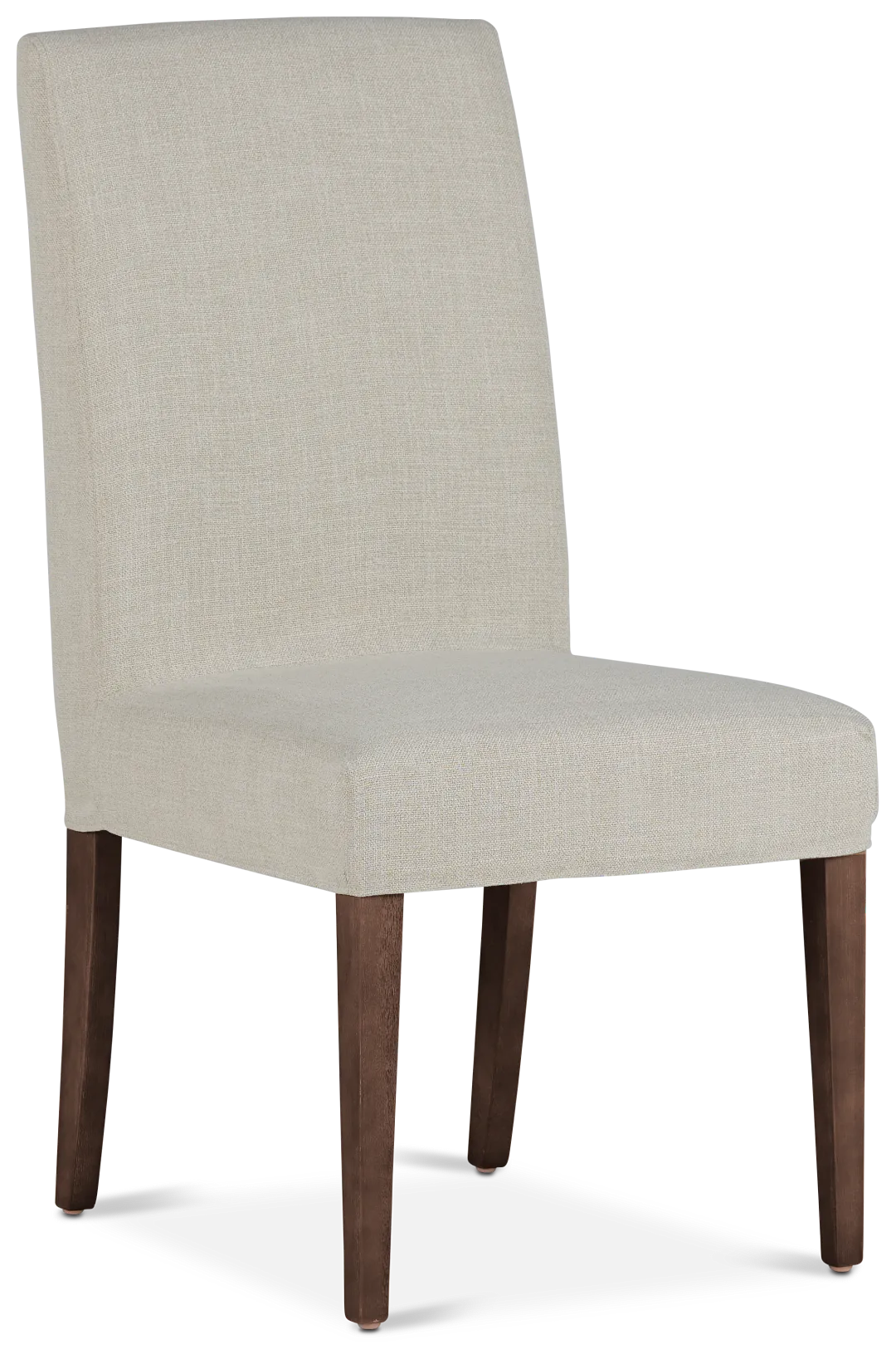Harbor Light Beige Short Slipcover Chair With Medium-tone Leg