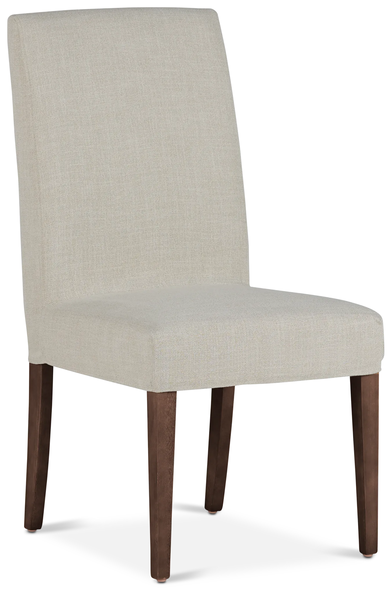Harbor Light Beige Short Slipcover Chair With Medium-tone Leg