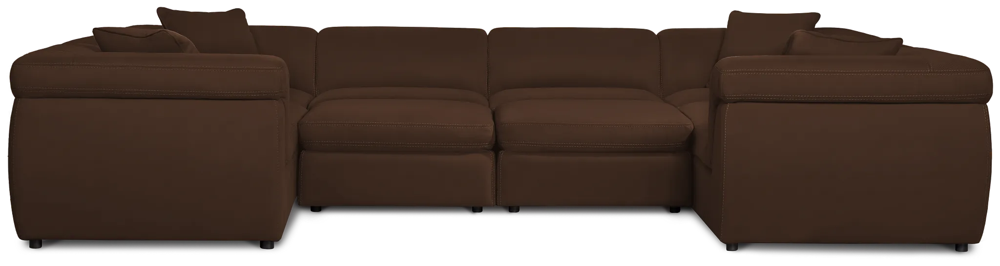Aria Dark Brown Micro Immersive 10-piece Modular Sectional W/4 Speakers