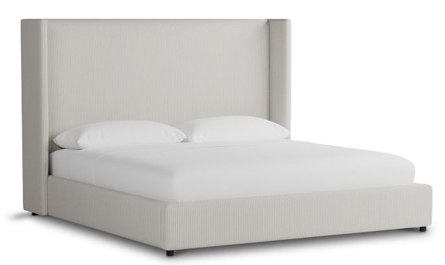 Captiva Lucy Light Beige 60" Upholstered Shelter Bed