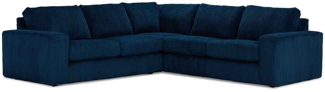 Charlie Dark Blue Fabric Small Two-arm Sectional Charlie Dark Blue Fabric Small Two-arm Sectional