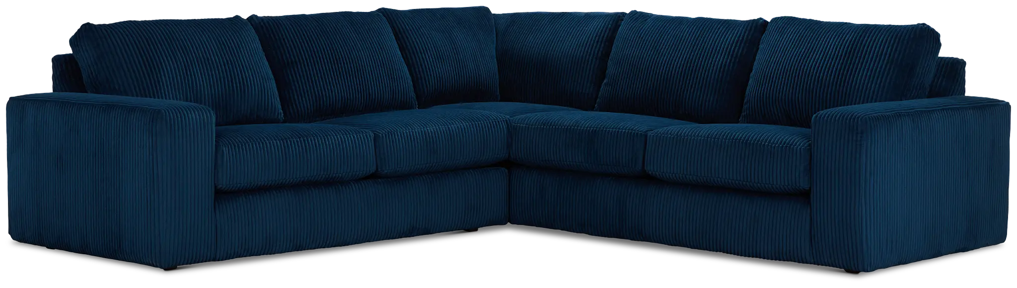 Charlie Dark Blue Fabric Small Two-arm Sectional Charlie Dark Blue Fabric Small Two-arm Sectional