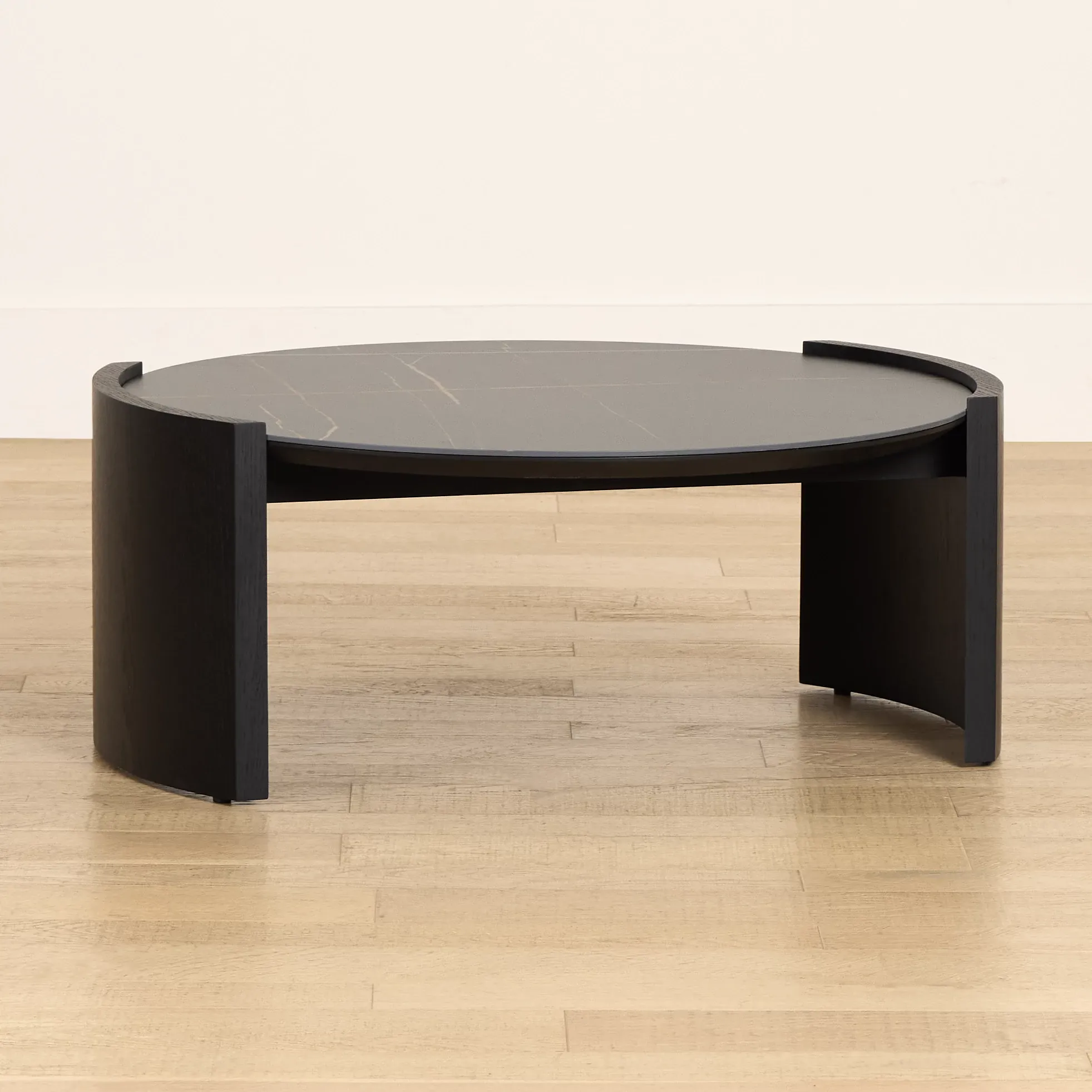 Nomad Black Ceramic Round Coffee Table
